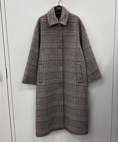 70-5571【MAITE】チェックステンカラーコート