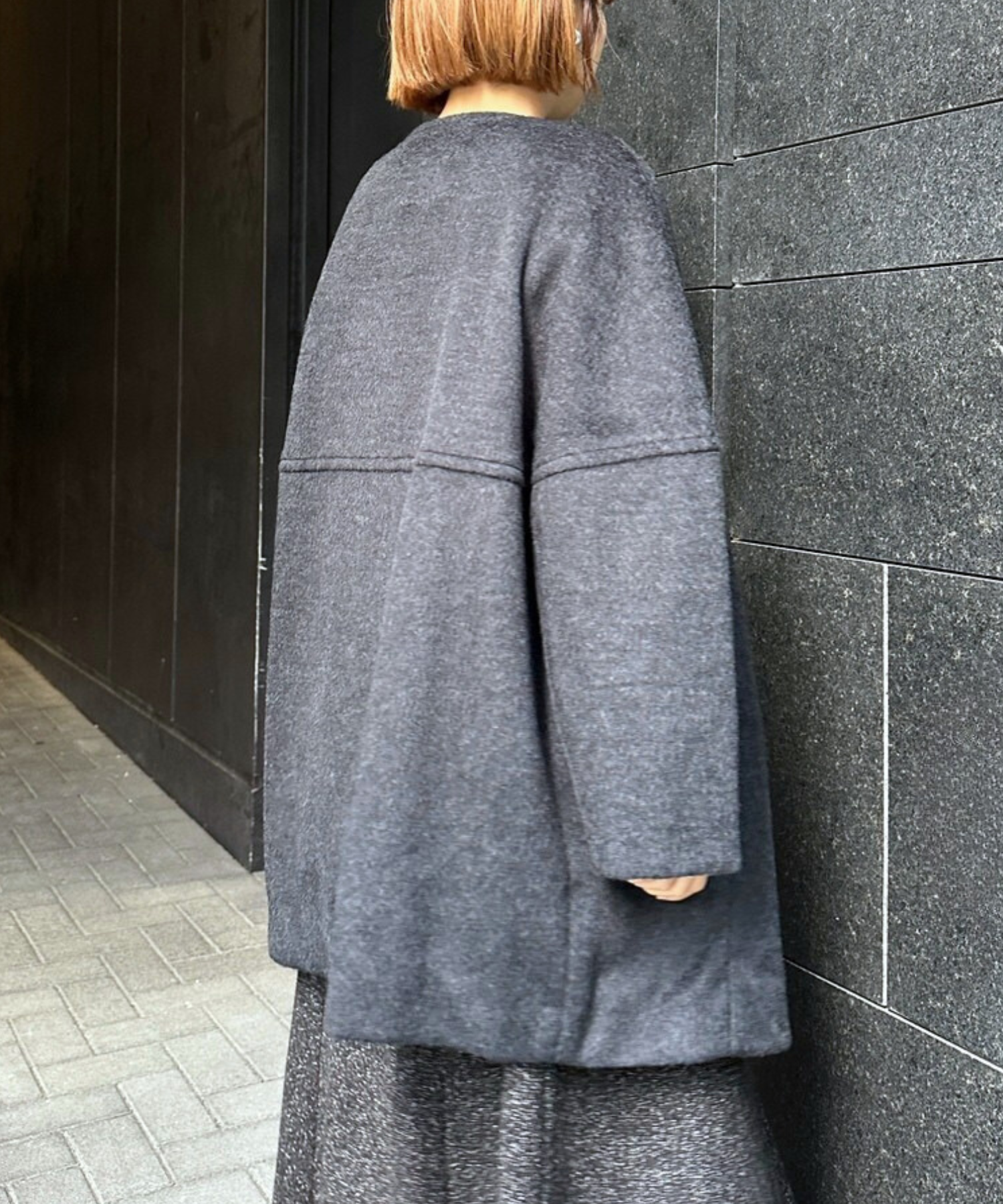 【SEADRAKE】【R】ニットシャギーウールミドルコート