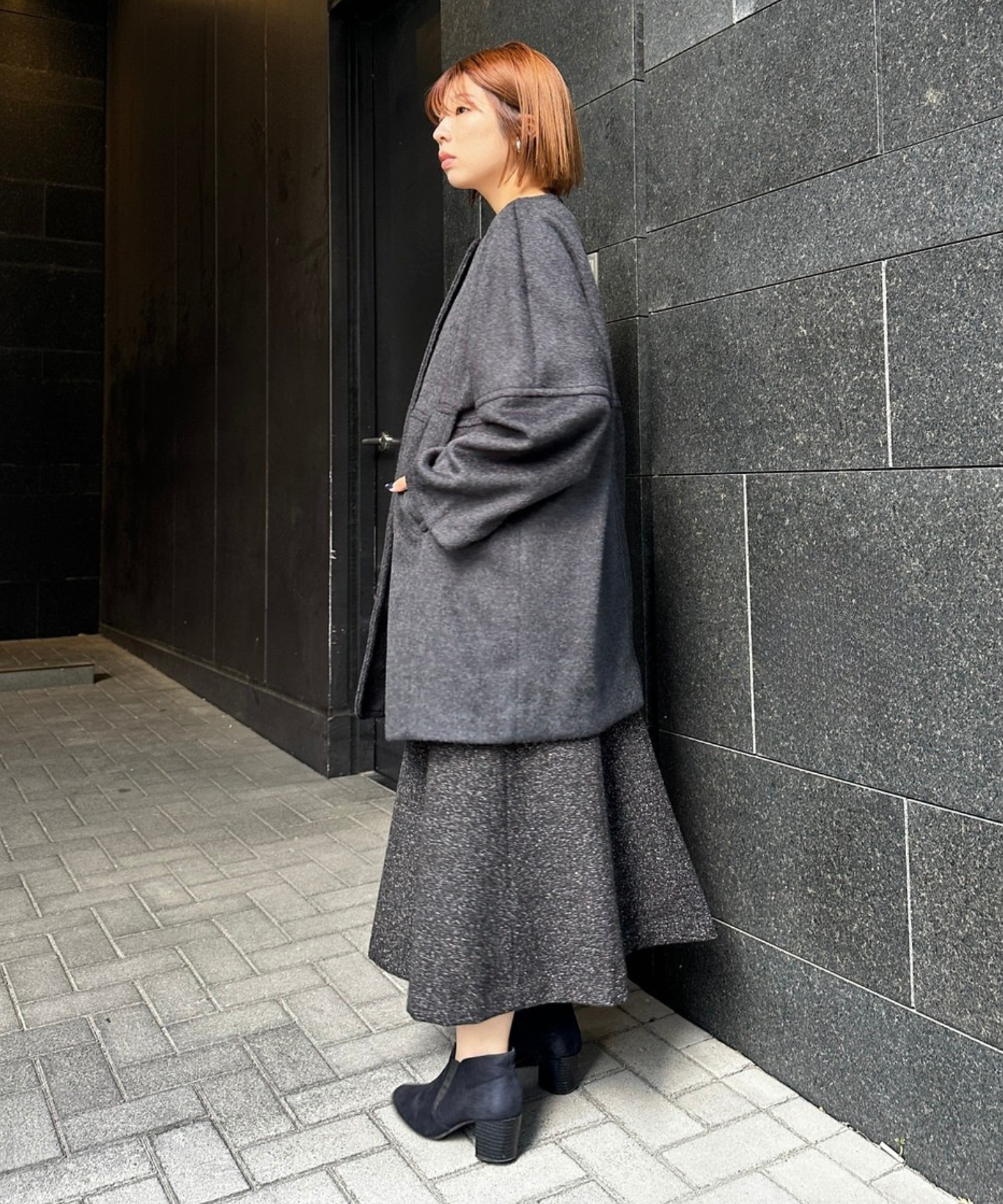 【SEADRAKE】【R】ニットシャギーウールミドルコート