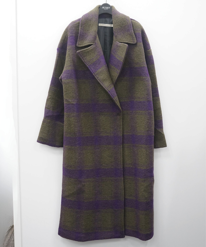 70-5587【la fée maraboutée】チェックロングコート