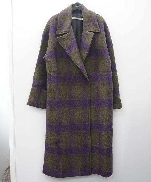 70-5587【la fée maraboutée】チェックロングコート