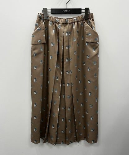 14-5878【Liyoca】【周年】ボタニカルプリントスカート