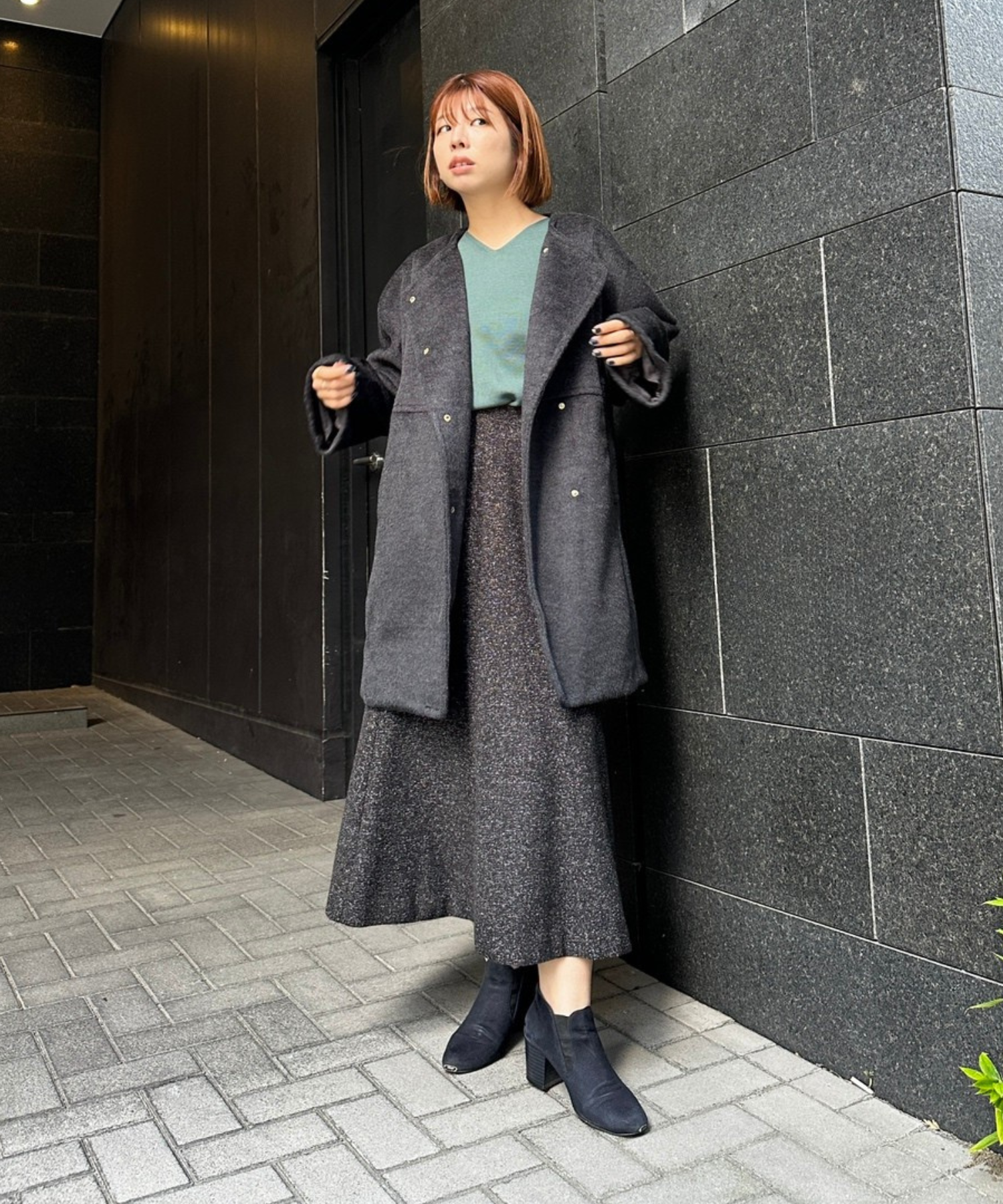 【SEADRAKE】【R】ニットシャギーウールミドルコート