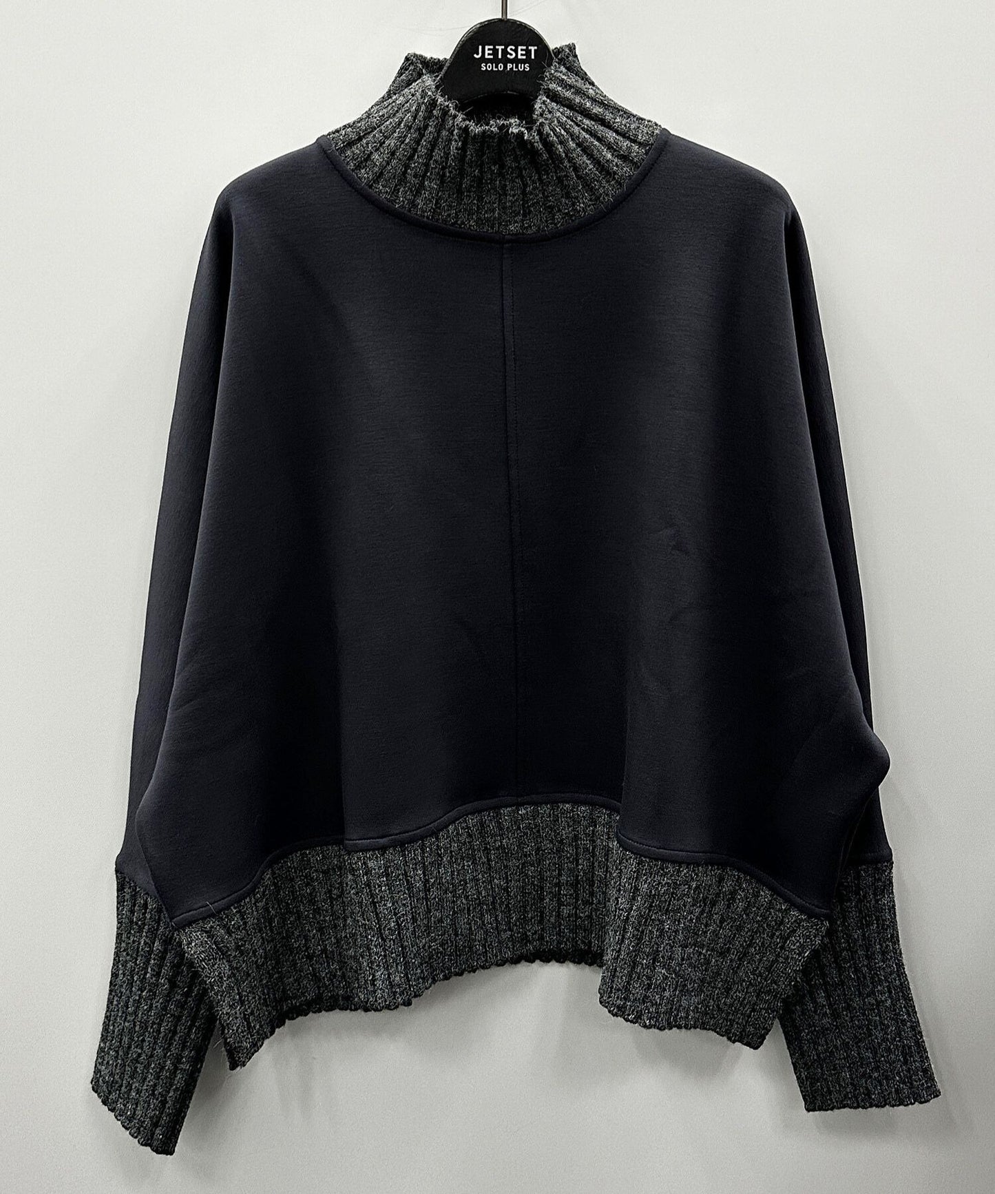 61-5856【FONT LAB】【周年】リブニットコンビダンボールトップス