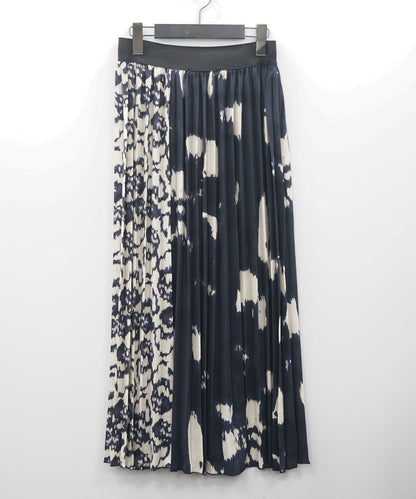 14-5893【la fée maraboutée】【周年】プリントコンビプリーツスカート