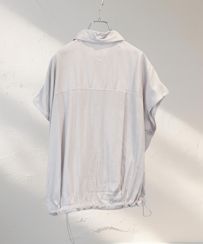 【JETSET SOLO PLUS】リネンブレンドドロストヘムシャツ