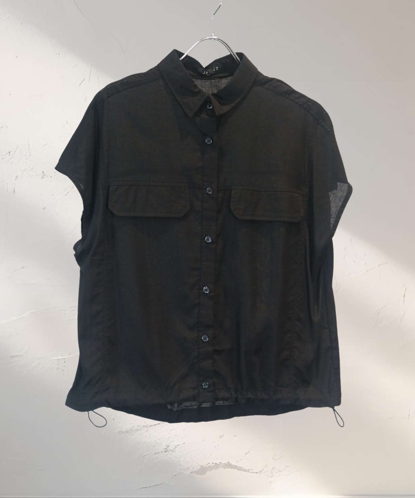 【JETSET SOLO PLUS】リネンブレンドドロストヘムシャツ