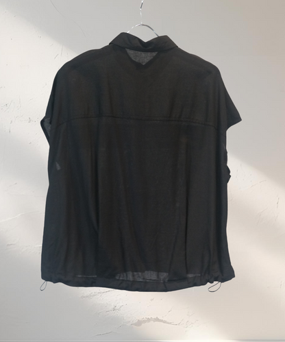 【JETSET SOLO PLUS】リネンブレンドドロストヘムシャツ