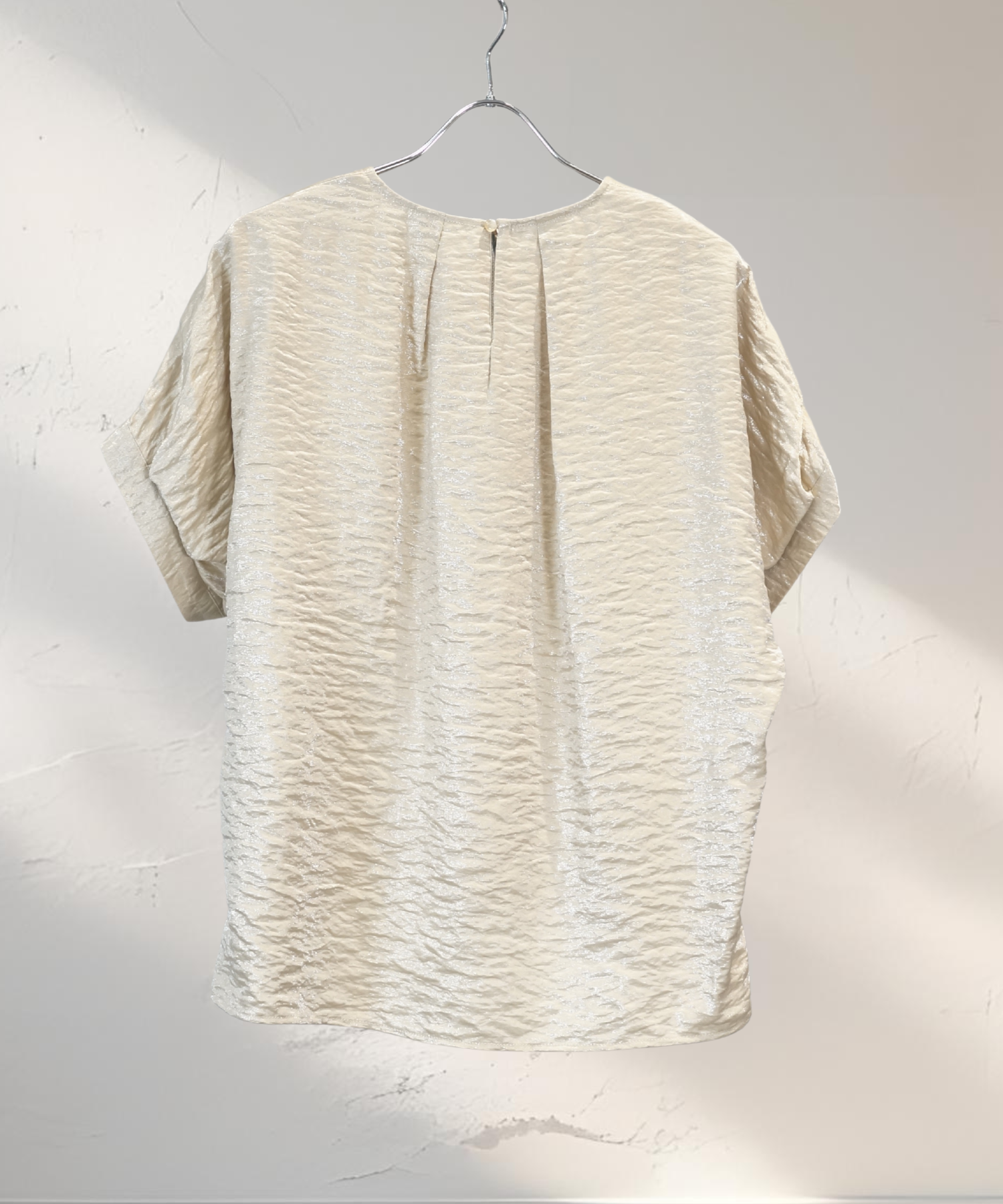 【JETSET SOLO PLUS】ラメワッシャードルマンスリーブブラウス