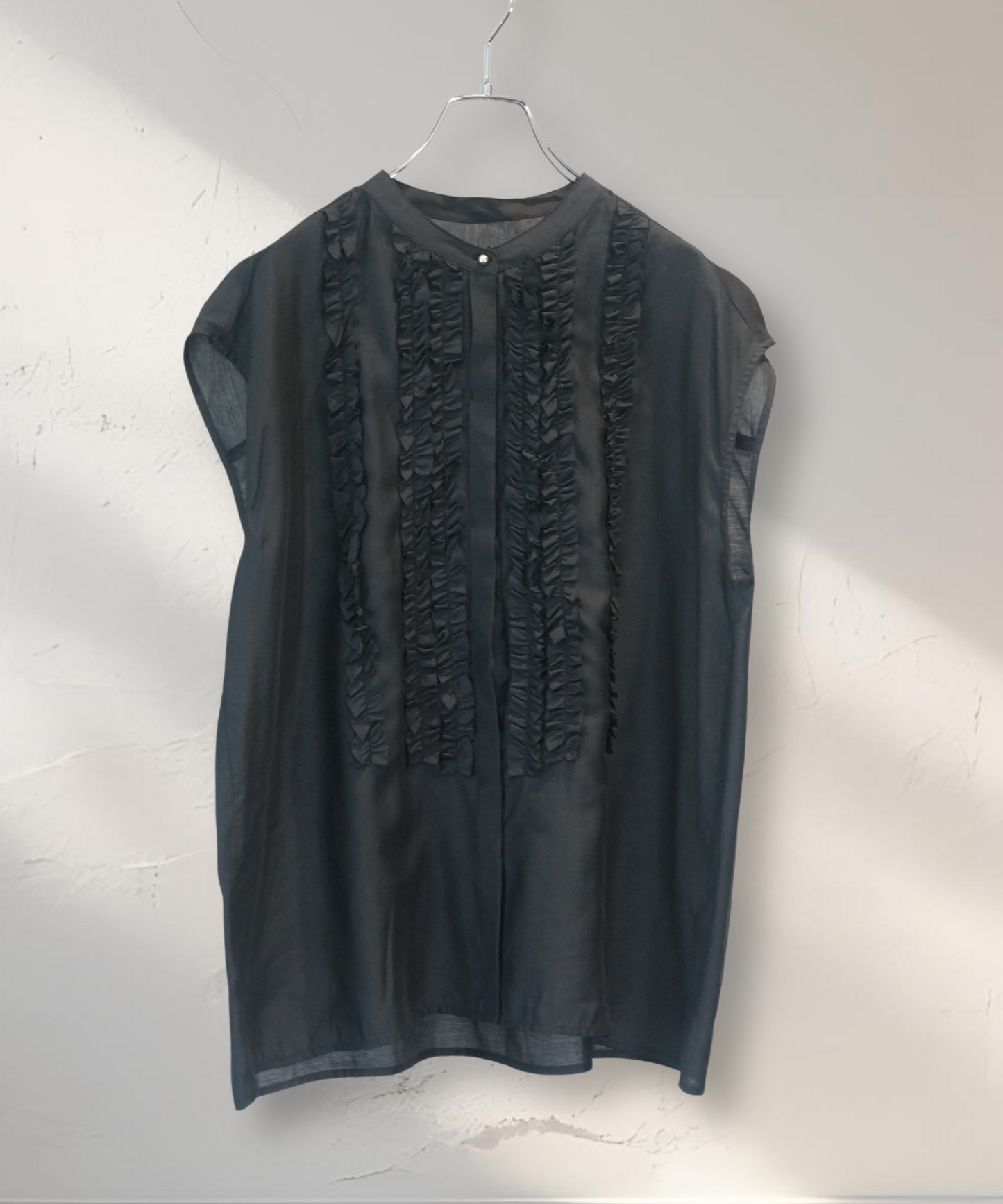 【JETSET SOLO PLUS】シルキーローンフリルブラウス