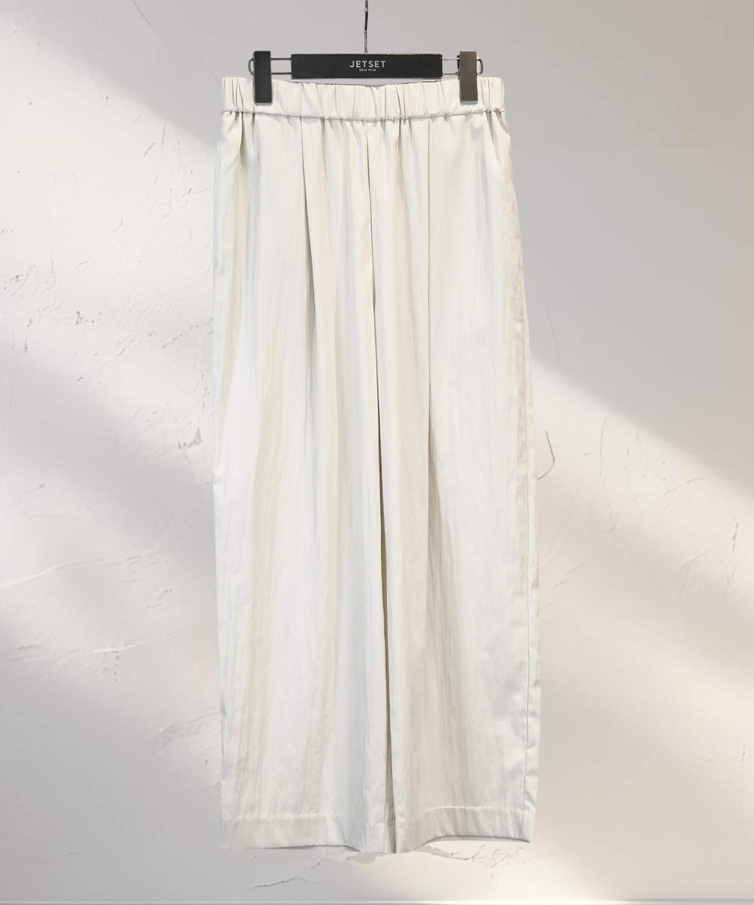 【JETSET SOLO PLUS】ドライタッチワッシャーウエストギャザーワイドパンツ