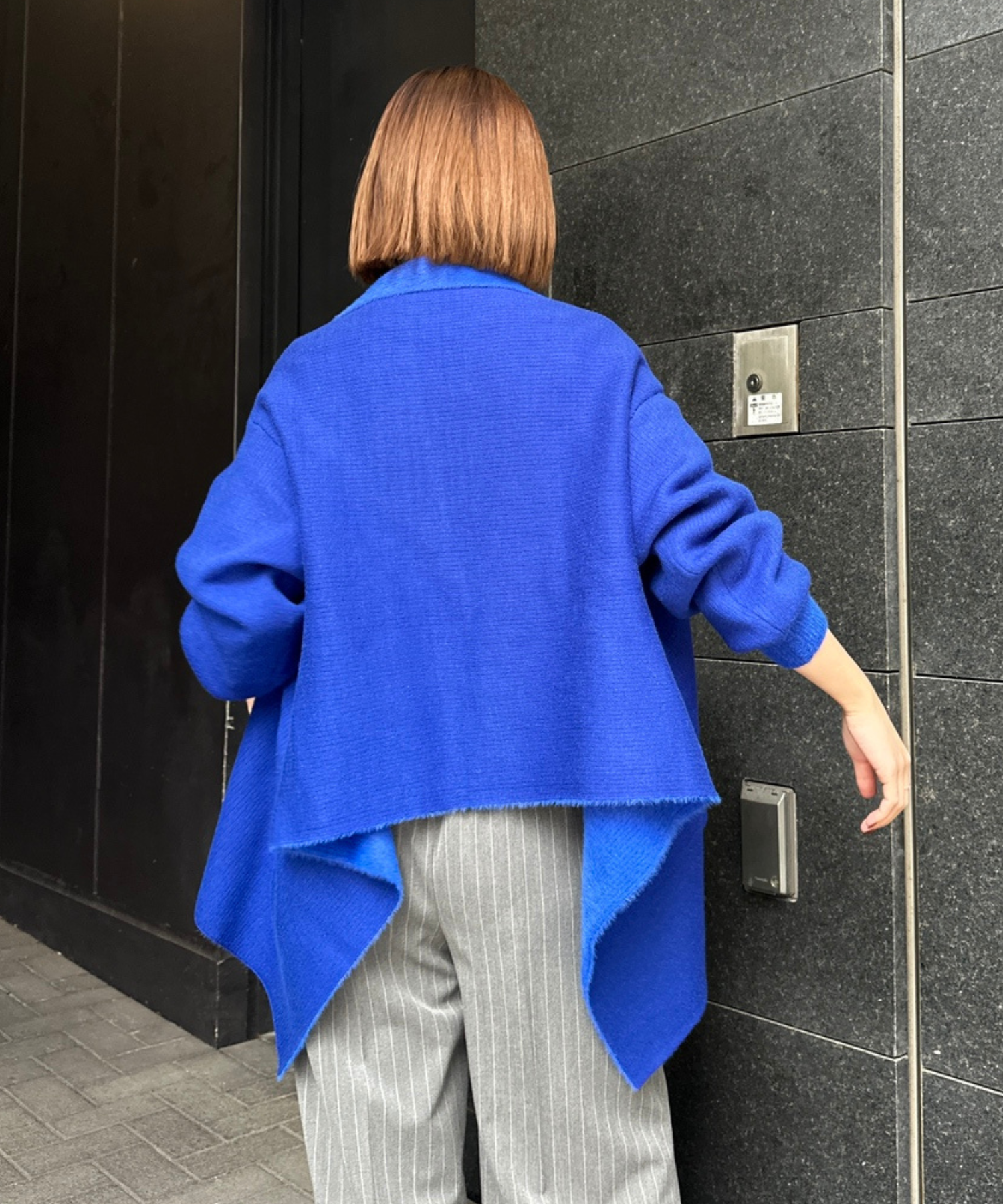 【FONT LAB】ダブルフェイスストールカーディガン