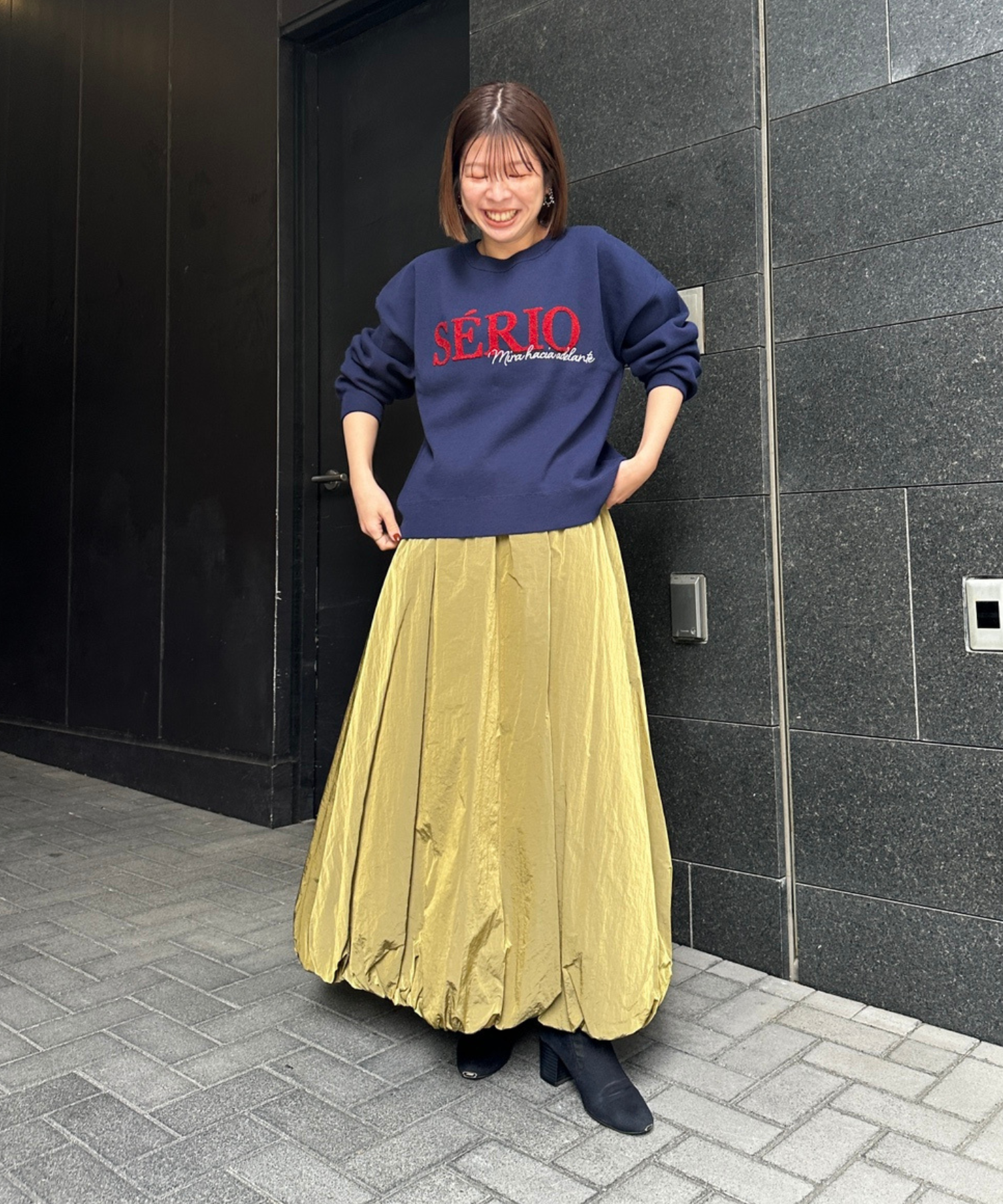 【FONT LAB】スウェットライクシェニールロゴニット