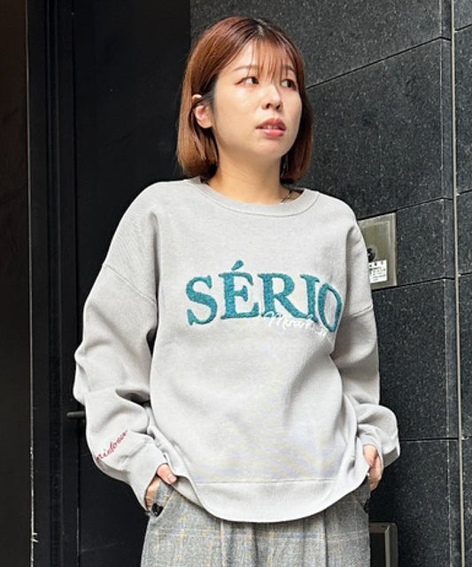 【FONT LAB】スウェットライクシェニールロゴニット