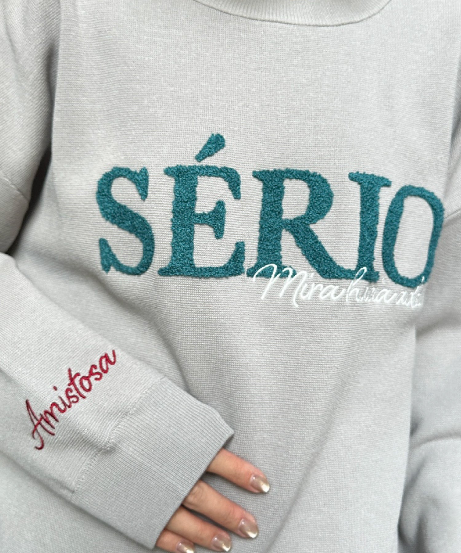 【FONT LAB】スウェットライクシェニールロゴニット