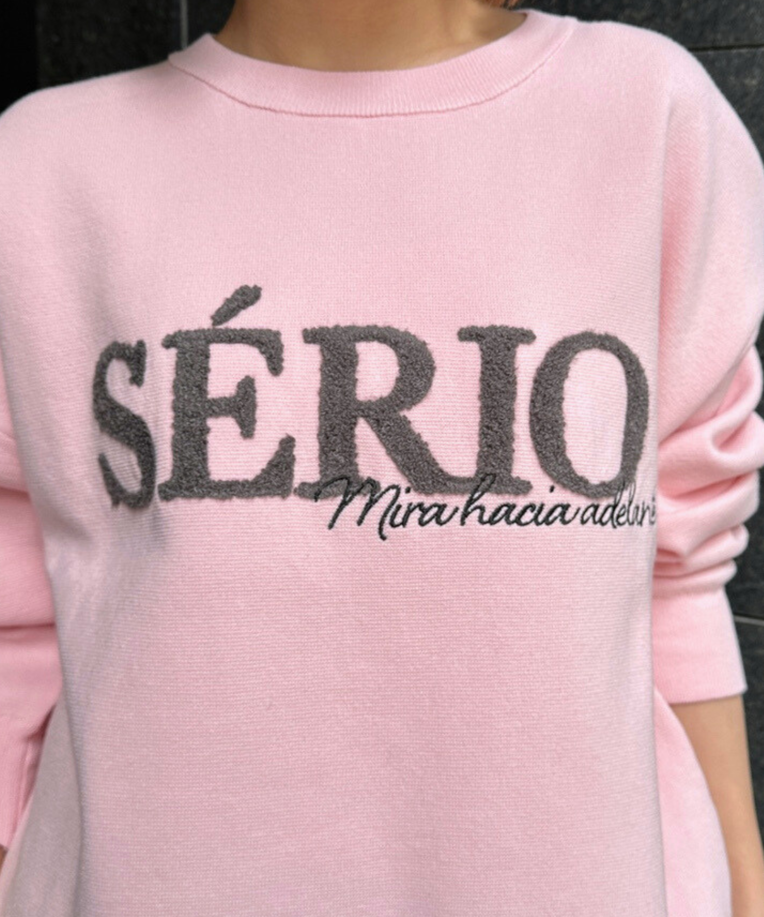 【FONT LAB】スウェットライクシェニールロゴニット