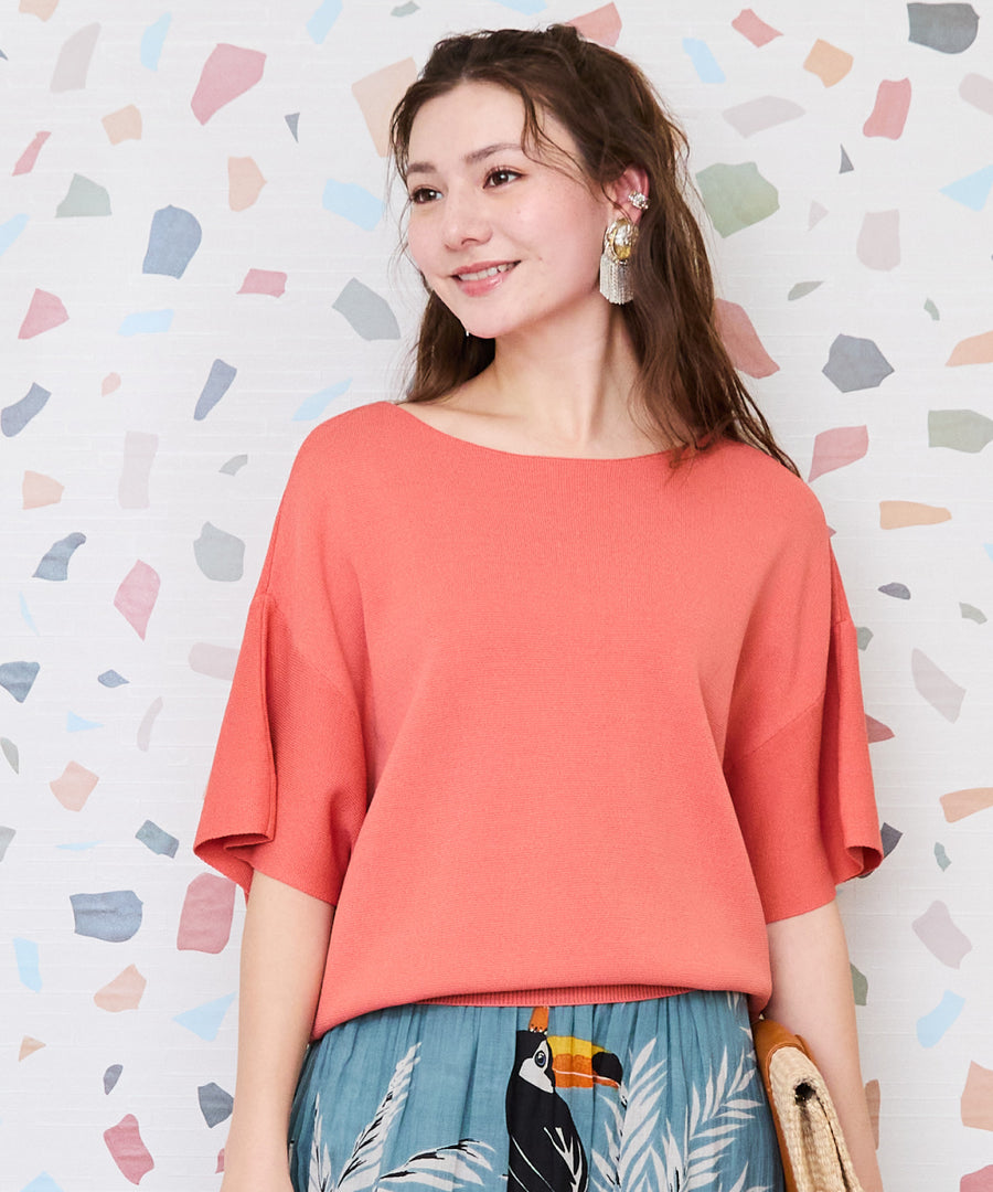 【FONT LAB】ミラノリブフレンチスリーブニット
