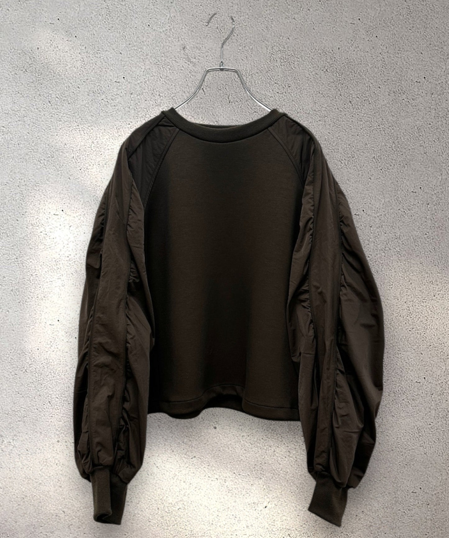 【FONT LAB】ダンボール×ナイロンコンビスウェット