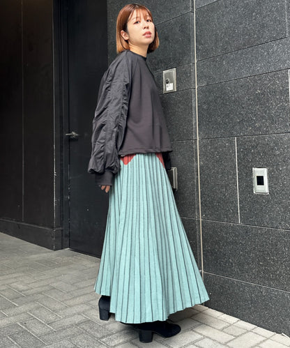 【FONT LAB】ダンボール×ナイロンコンビスウェット