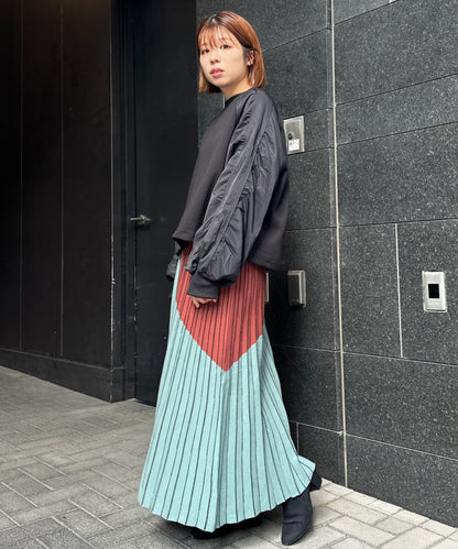 【FONT LAB】ダンボール×ナイロンコンビスウェット