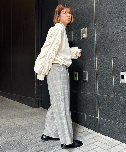 【FONT LAB】ダンボール×ナイロンコンビスウェット