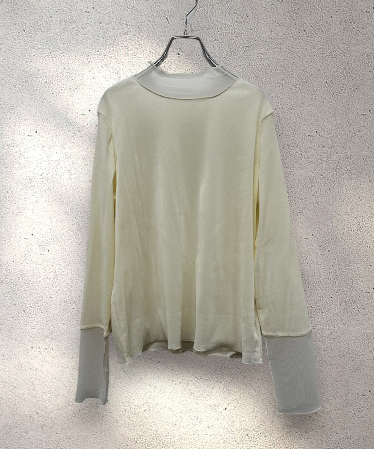 【FONT LAB】シアーベロアチュールコンビハイネック