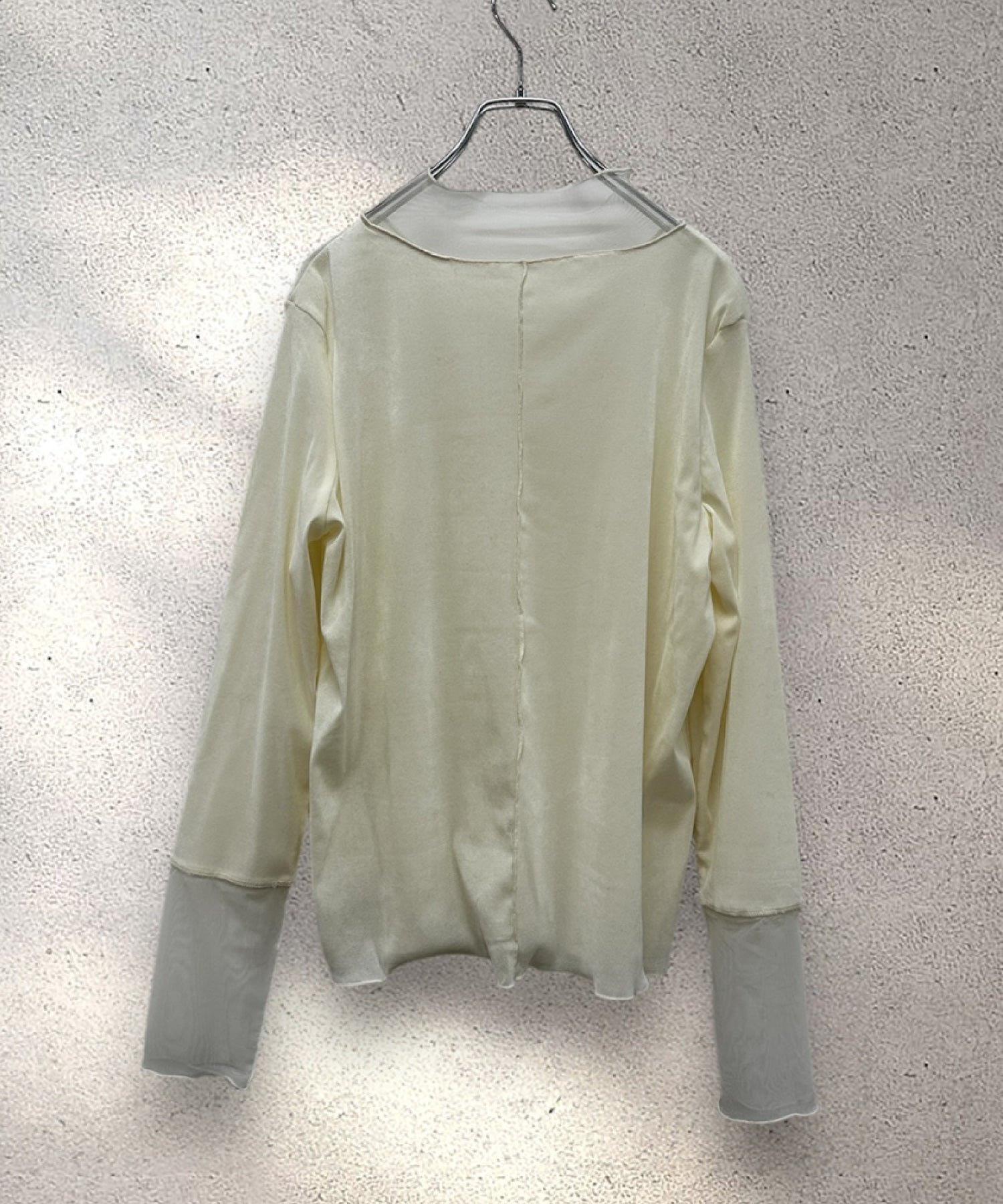 【FONT LAB】シアーベロアチュールコンビハイネック