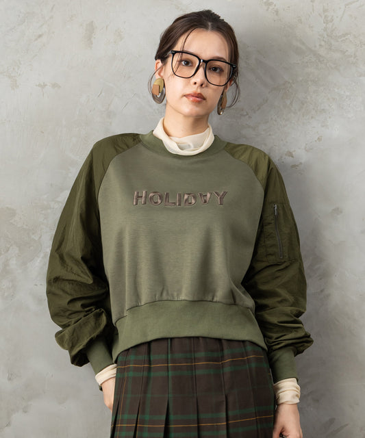 レディース 異素材 ロゴ スウェット｜JETSET SOLO PLUS(ジェットセットソロプラス) 公式通販｜レディース ファッション きれいめカジュアル