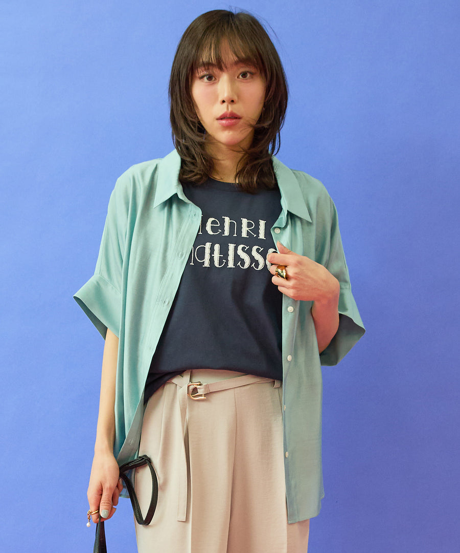 【JETSET SOLO PLUS】テンセルシアーラウンドヘムシャツ
