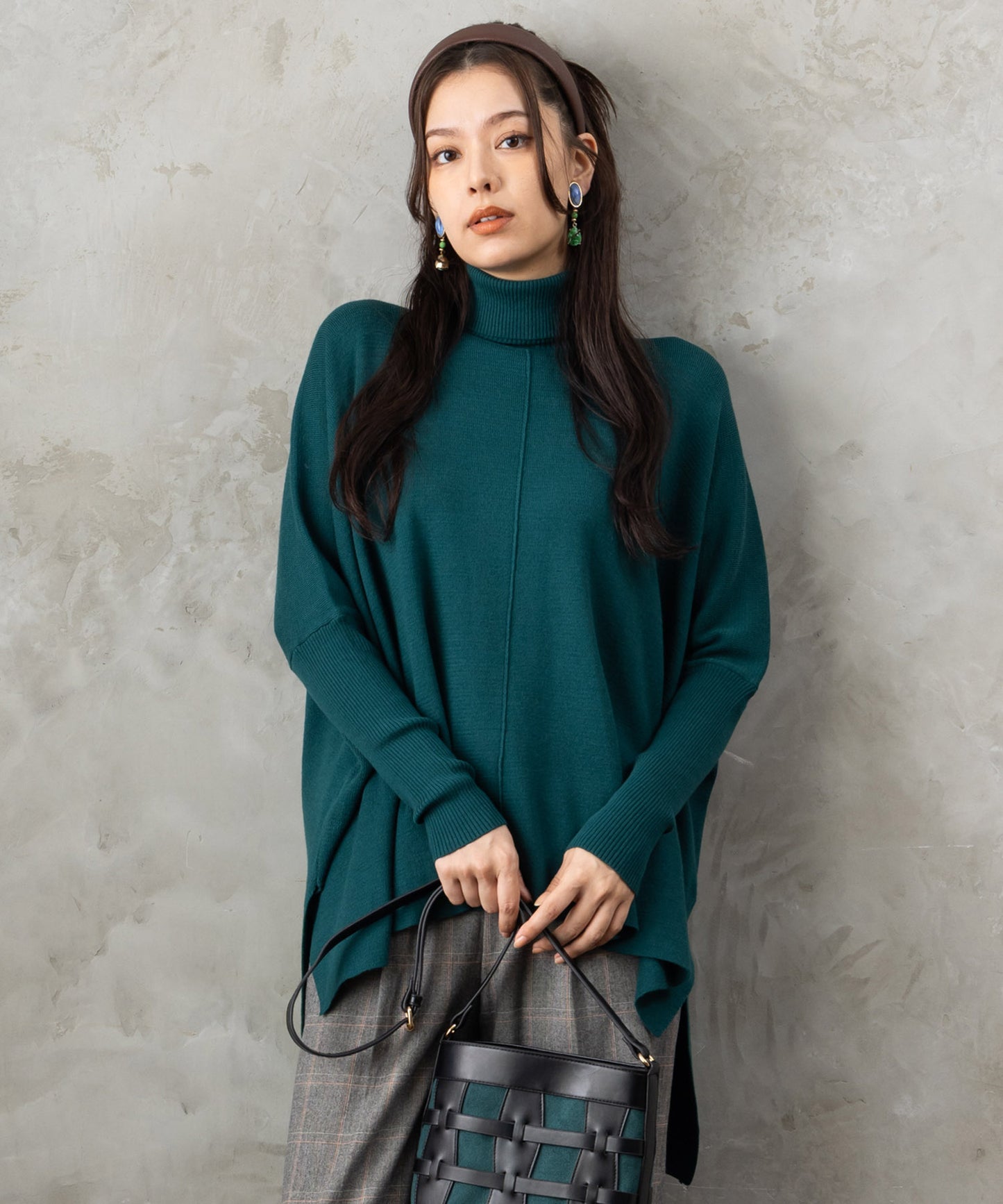 【FONT LAB】抗菌ポンチョニット