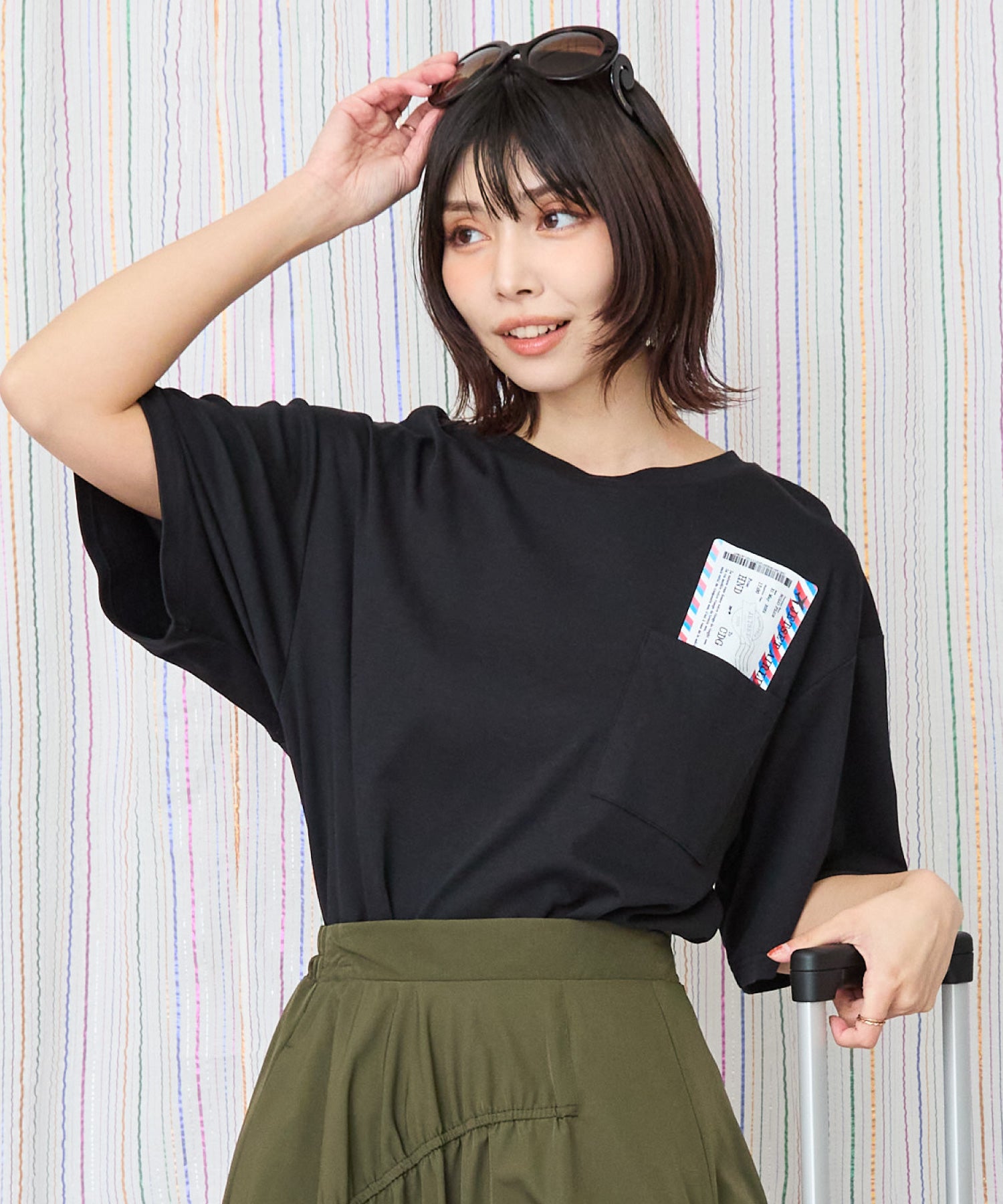 64-1346【JETSET SOLO PLUS】ボーディングパスシルケットTシャツ