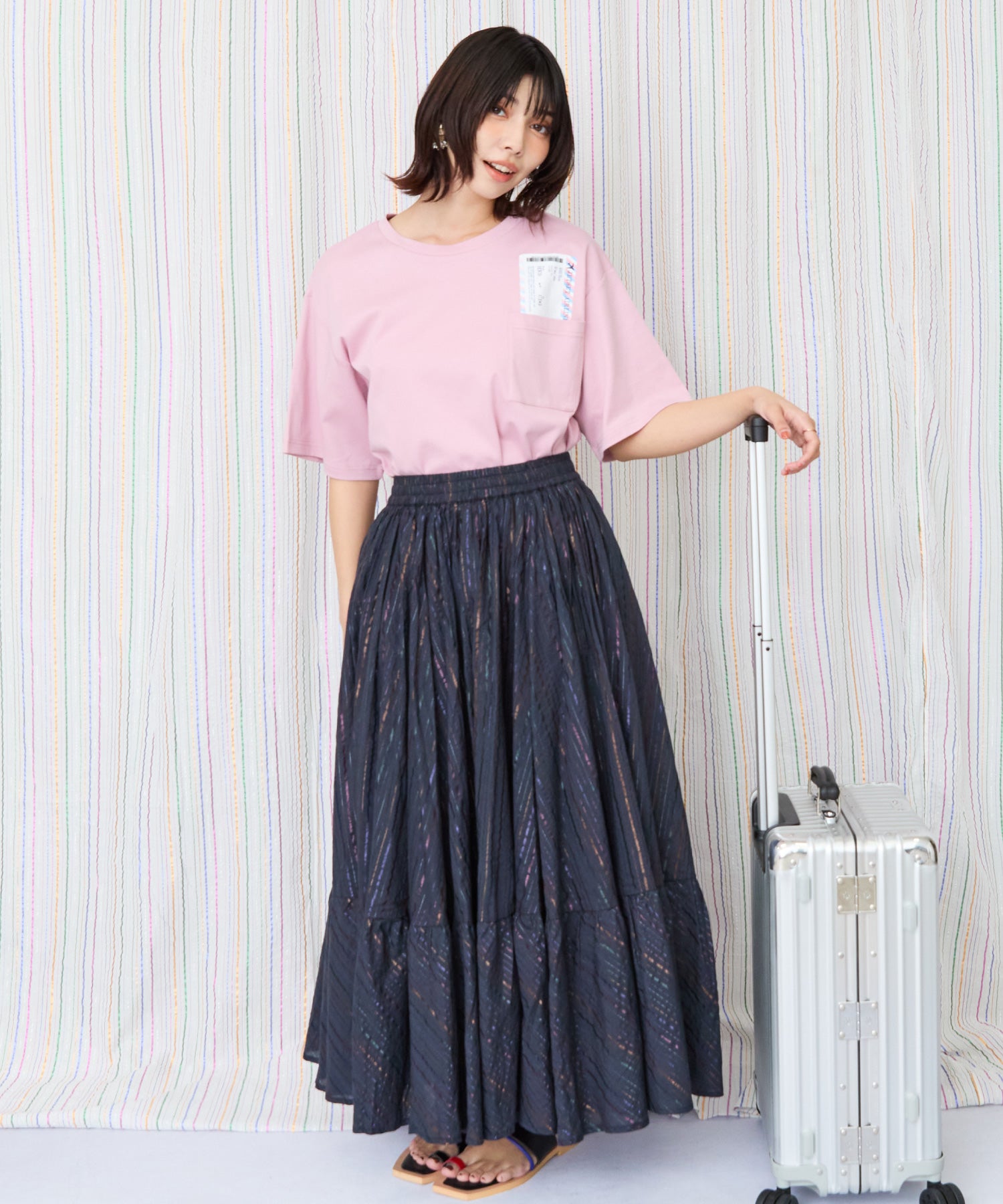 64-1346【JETSET SOLO PLUS】ボーディングパスシルケットTシャツ