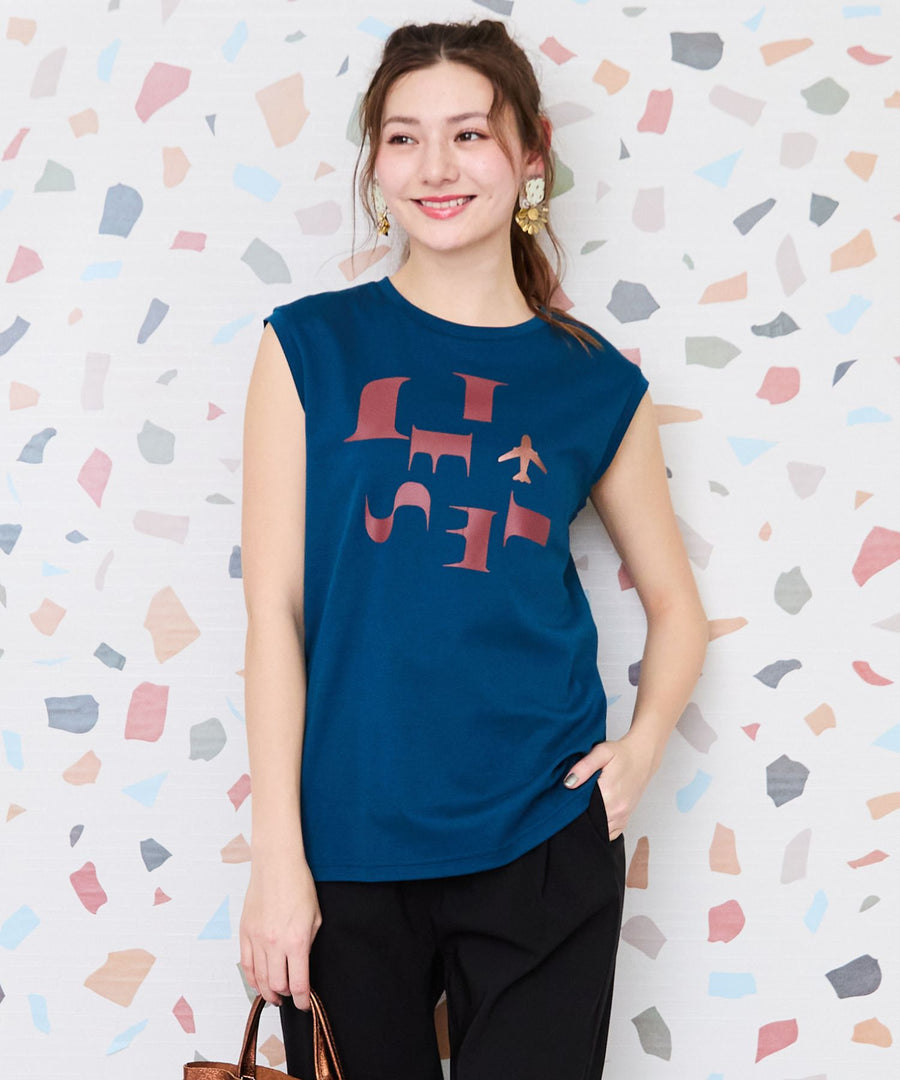 【JETSET SOLO PLUS】JESETロゴシルケットノースリTシャツ