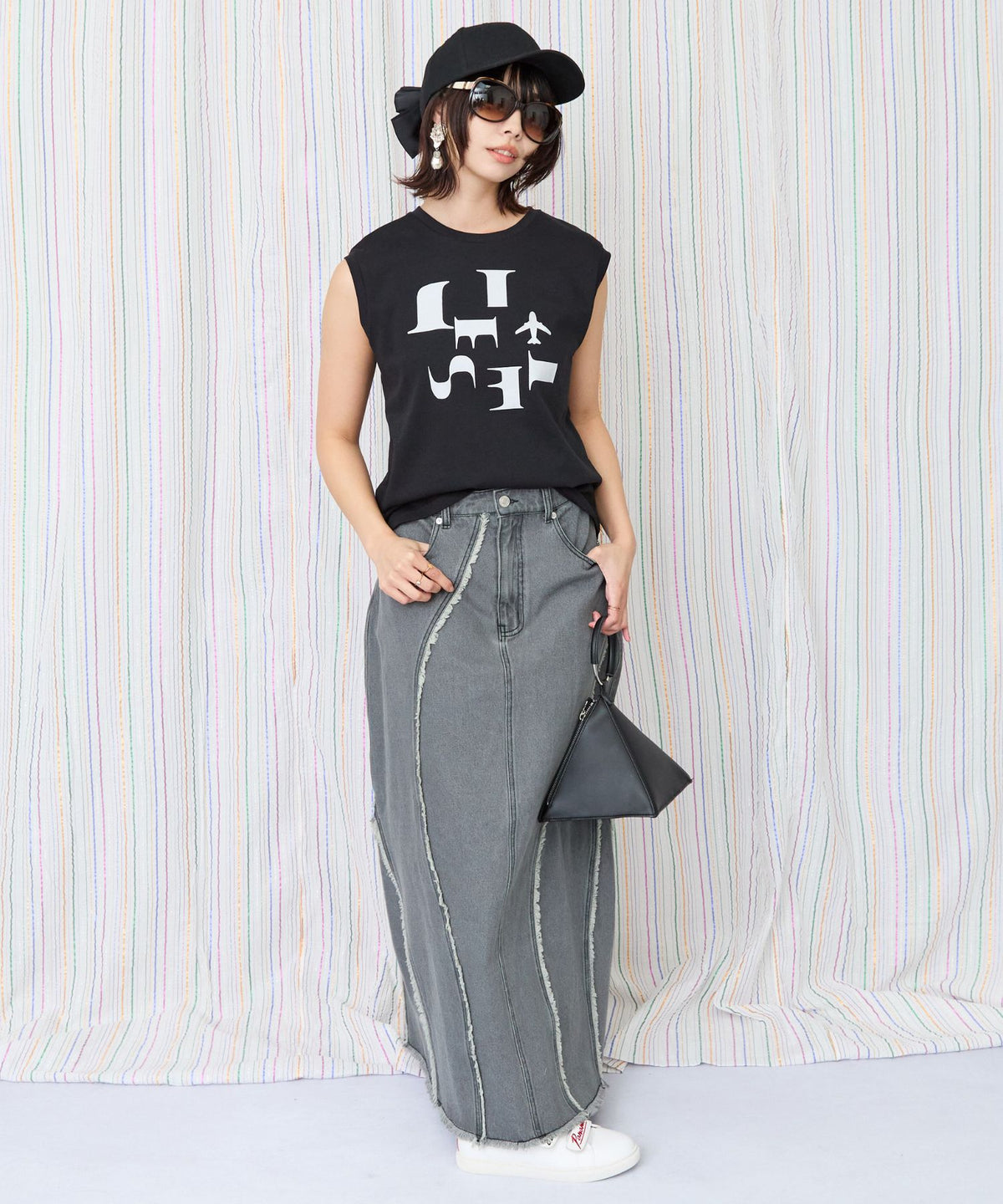【JETSET SOLO PLUS】JESETロゴシルケットノースリTシャツ