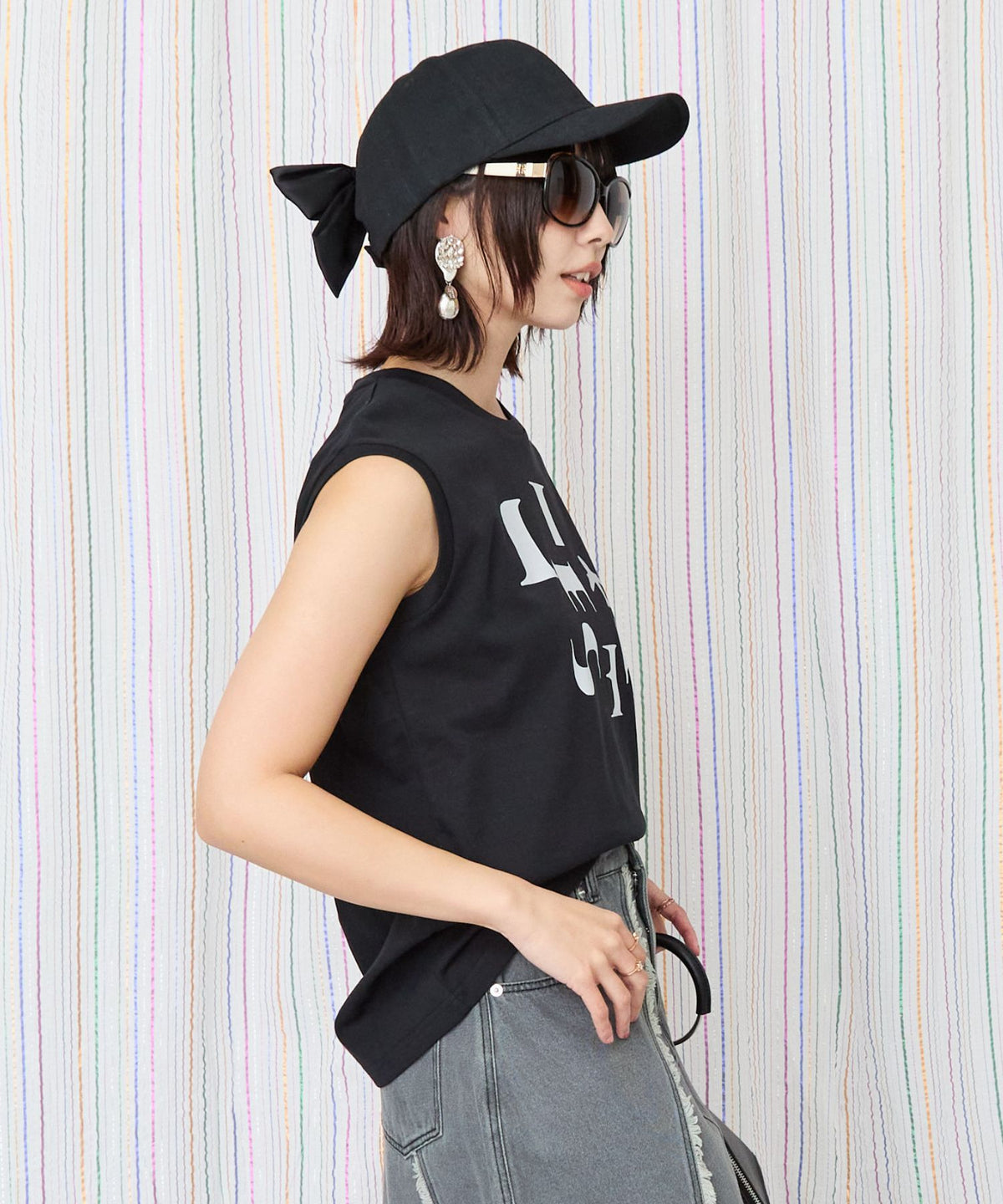 【JETSET SOLO PLUS】JESETロゴシルケットノースリTシャツ