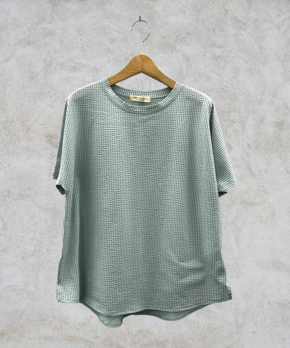 64-2680　21号(6L～) 〈MADE IN JAPAN〉【LYCRA・COOLMAX・吸汗・速乾】シアサッカーカットソー【先行予約】