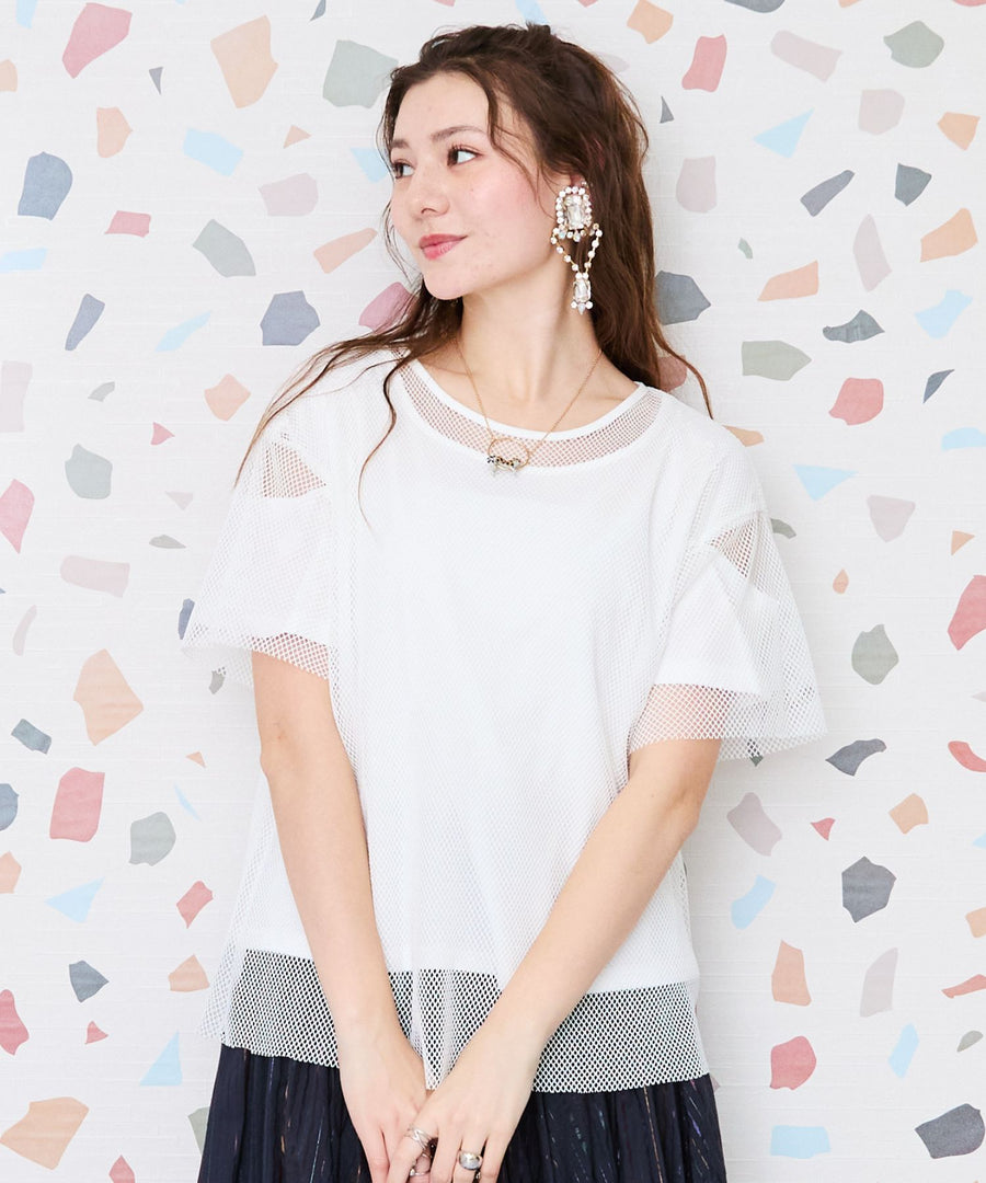 【FONT LAB】メッシュコンビリバーシブルTシャツ