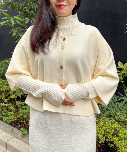 【待望の再入荷！予約受付中】【FONT LAB】バイカラーボトルネック×ケープアンサンブル