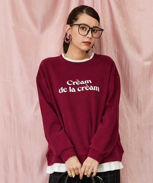 レディース レイヤード風 ロゴ スウェット｜JETSET SOLO PLUS(ジェットセットソロプラス) 公式通販｜レディース ファッション きれいめカジュアル