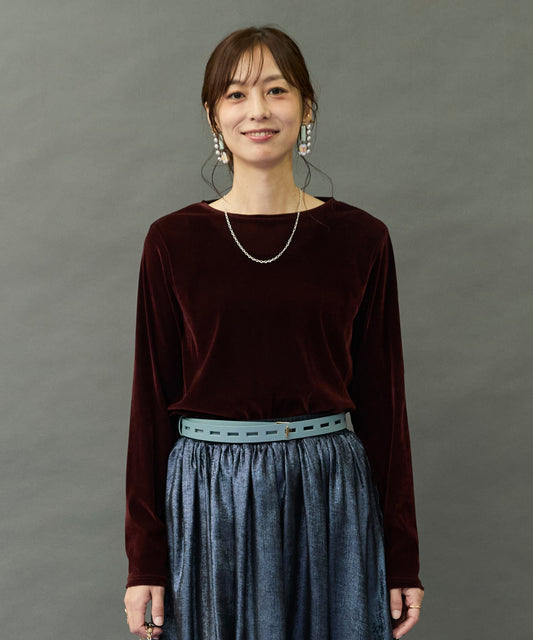 【JETSET SOLO PLUS】シアーフロッキーベロアロングTシャツ