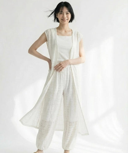 【INDUS luxury for JETSET SOLO PLUS】カットワークレースジレ
