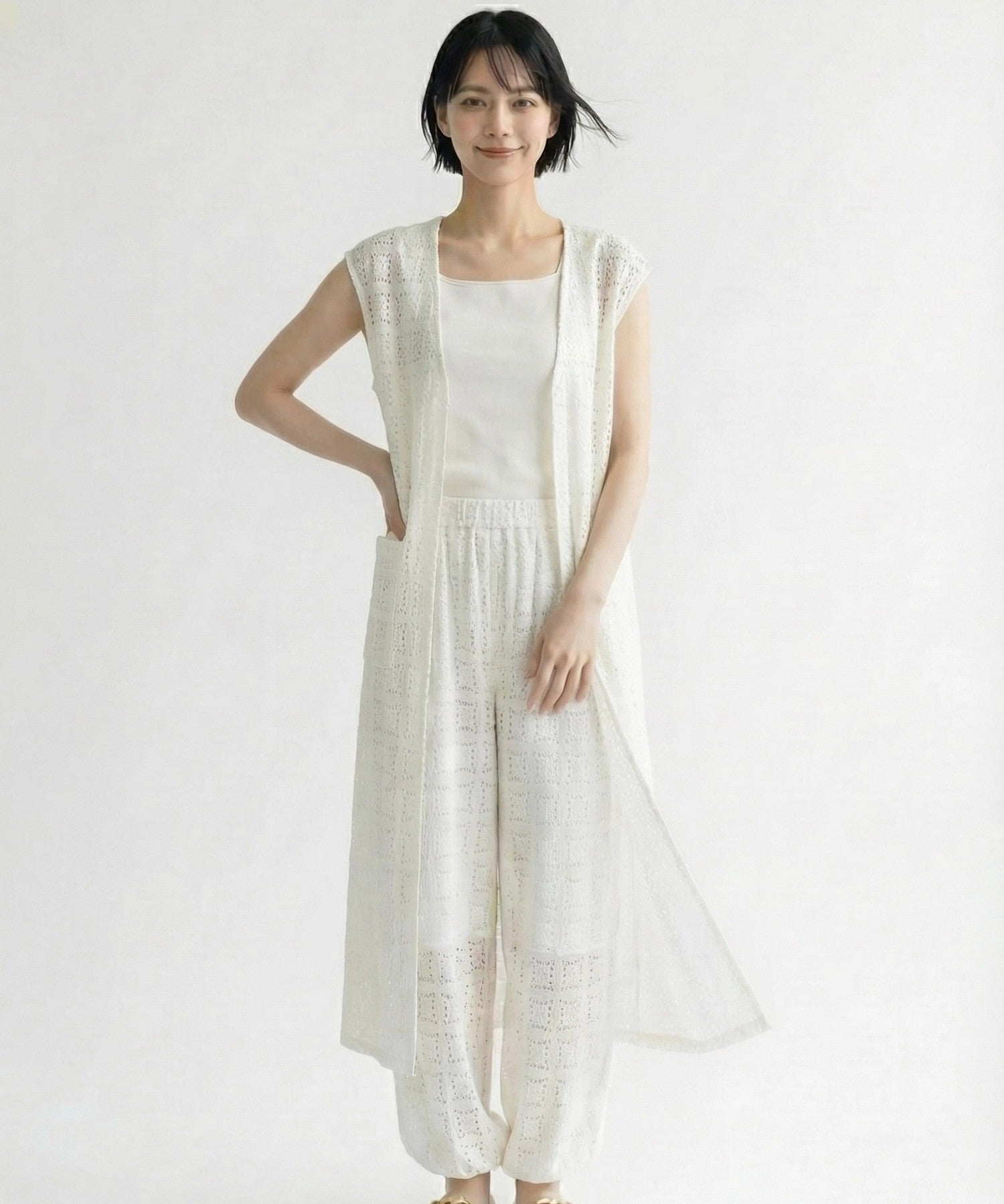 未使用！EPOCA STORIA ジレ EPOCA STORIA】2wayジレワンピース《WEB＆EPOCA THE SHOP店舗限定