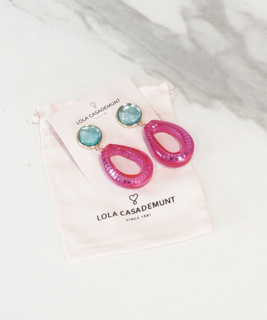 【LOLA CASADEMUNT】Pendientes grandes acrilico colores