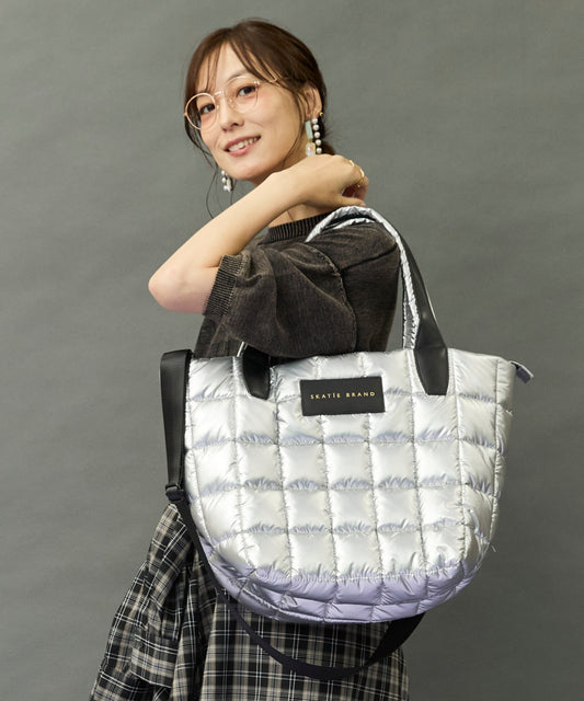 【SKATIE】メタリックパテッドトートBAG