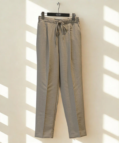 【JETSET SOLO PLUS】リネンライクドロストテーパードパンツ