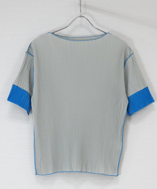 【FONT LAB】プリーツバイカラースリーブカットソー