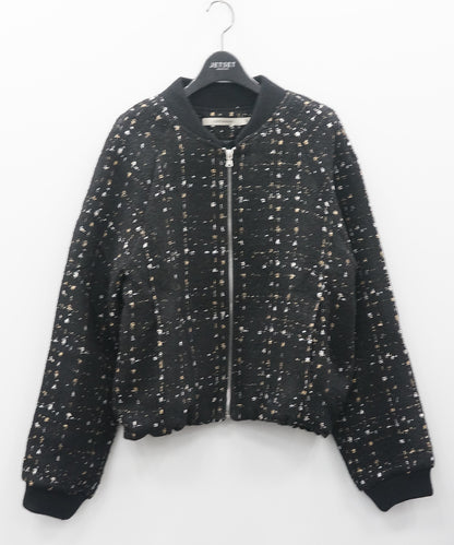 23-5548【la fée maraboutée】【周年】メタリックツイードブルゾン