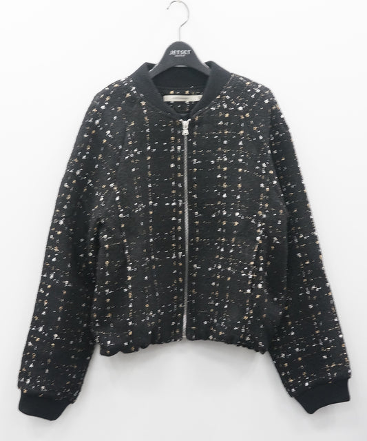 23-5548【la fée maraboutée】【周年】メタリックツイードブルゾン