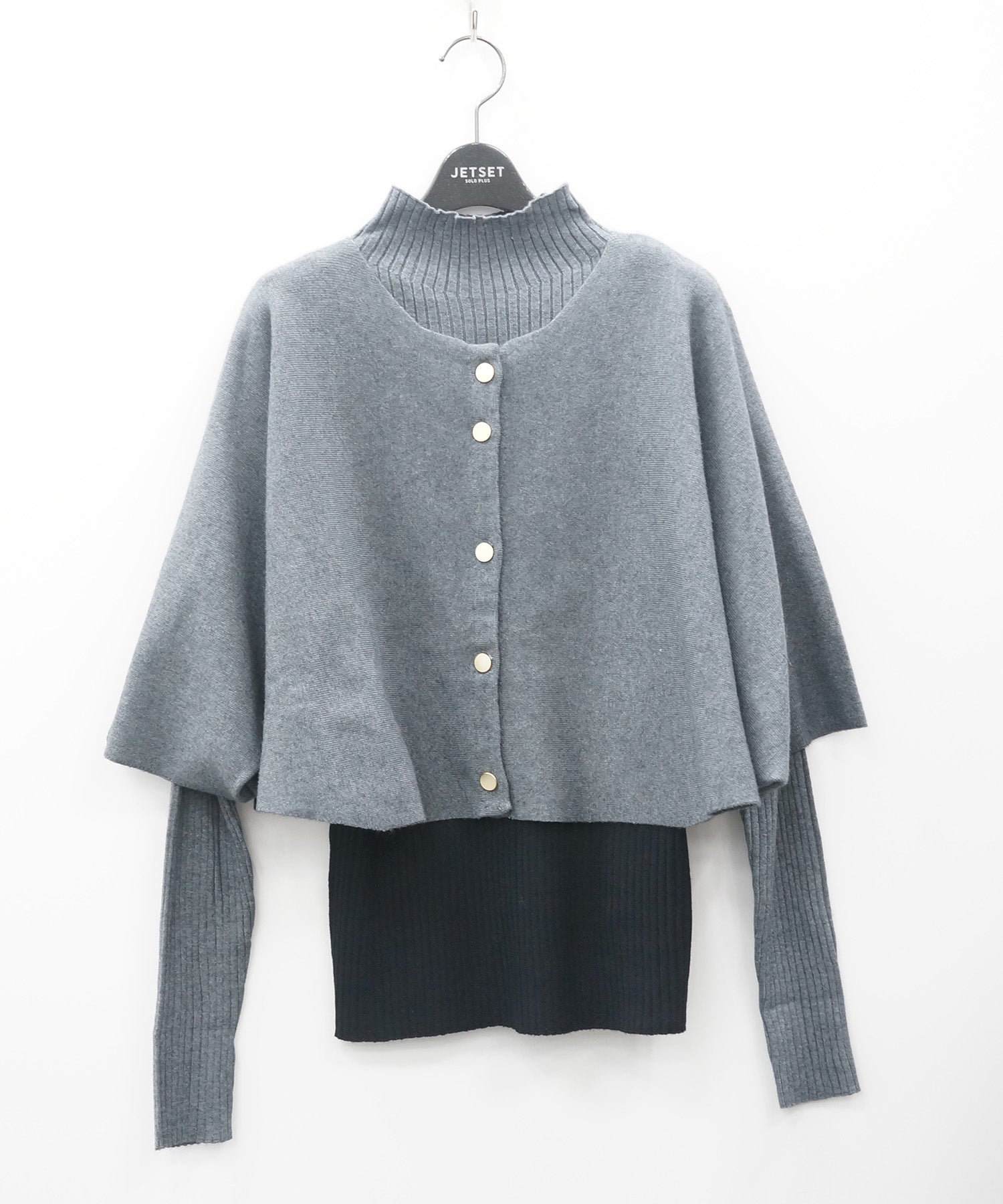 レディース アンサンブルニット バイカラー ボトルネック｜JETSET SOLO