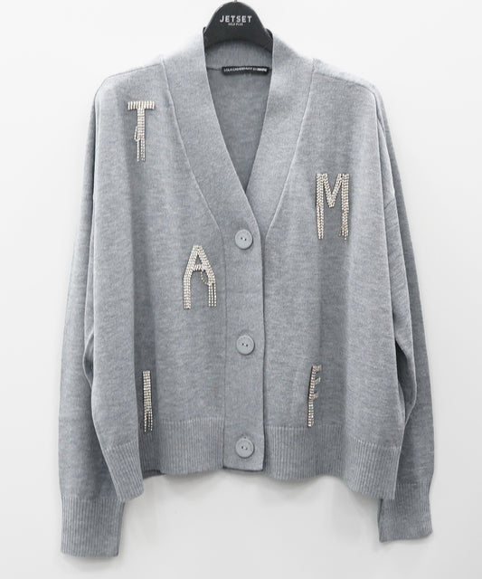 50-5656【MAITE】【周年】MAITEビジューVネックカーディガン